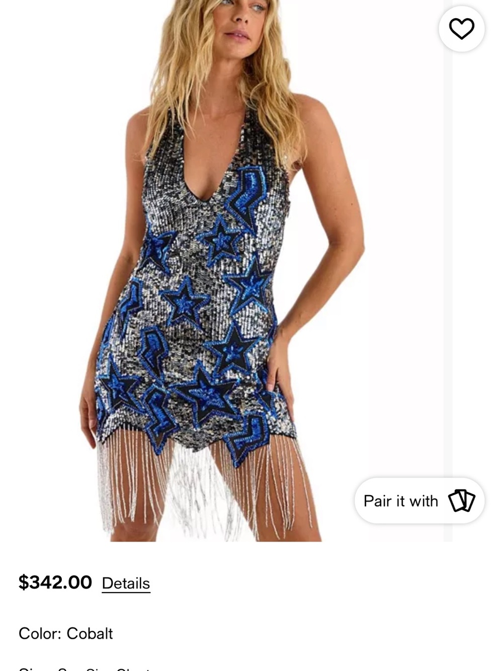 Nasty Gal Sequin Star Fringe Mini Dress